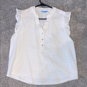 Draper James White Eyelet Women’s Top